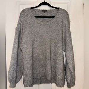 NYDJ Not Your Daughter's Jeans Silver Gray Metallic Sweater Women's Large